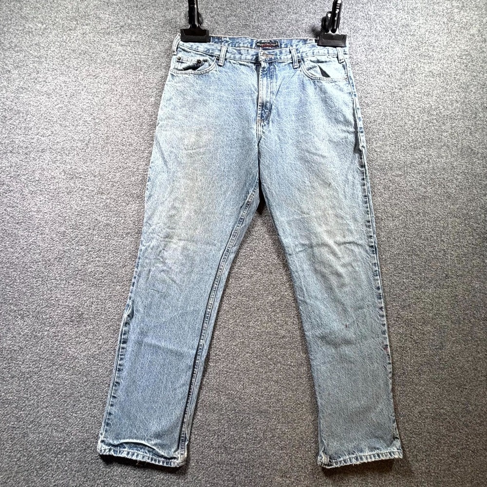 Real Ranch Jeans Men 38x34 Blue Denim Light Wash 100% Cotton Straight Leg Casual